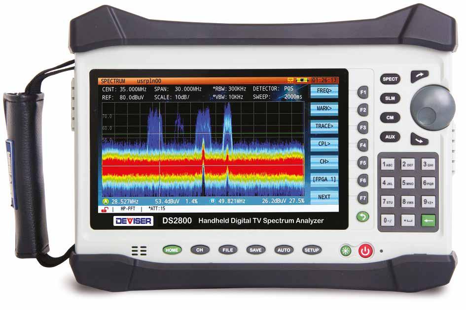 Key Features Fast spectrum analysis with 80 db dynamic range QAM/Digital TV analysis Integrated DOCSIS 3.