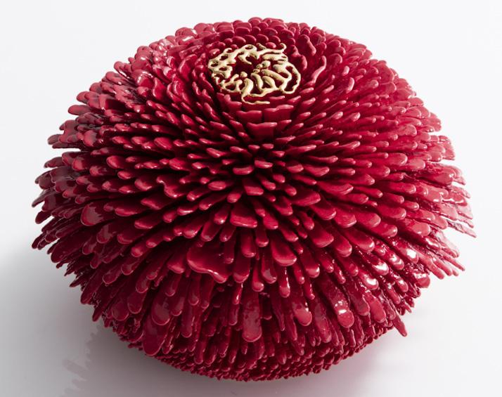 Design Miami/Miami Urchin Accretion Ceramic Unique, hand-thrown Deep Brown