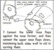 The nose former provided in this plan package is intended for a removable nose piece.