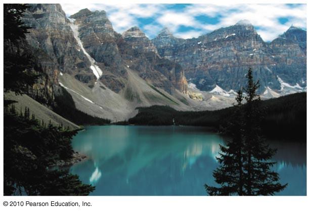 Why Water Is Greenish Blue The intriguingly vivid blue of lakes in the Canadian Rockies is due to scattering.