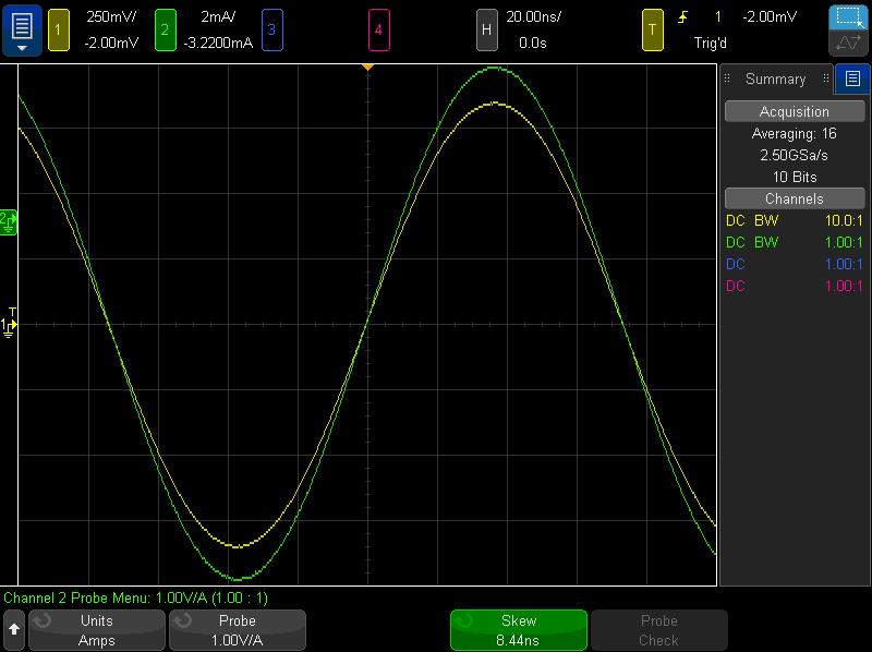 04 Keysight Alliance for Wireless Power (A4WP) Measurements Using an Oscilloscope (Part 3): Power and Efficiency Measurements - Application Note Next, connect your differential voltage probe across