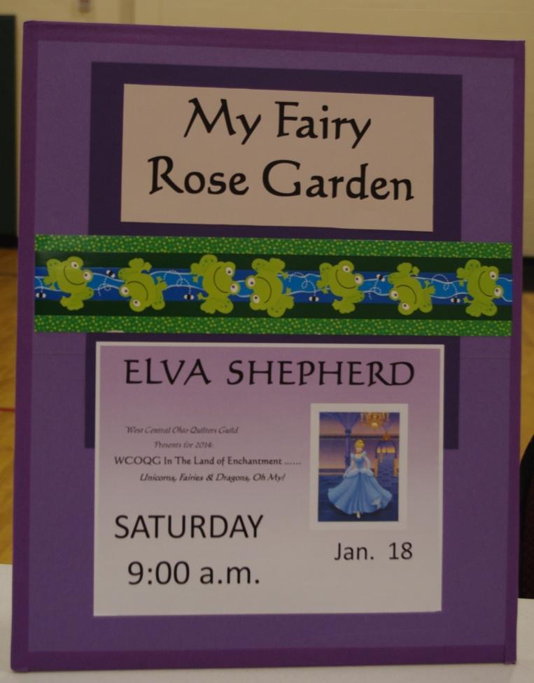 My Fairy Garden size(50 x 50) Can be made for a Baby Quilt, a Wall Hanging or a Small Table Cover By Elva Shepherd Quilt is made up of two blocks -Fairy Block and Corner Square Log Cabin The blocks