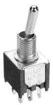 Toggle Switches, Tiny, Wire Lug, Round or Flat Actuators SEE PAGE FOR PRODUT SPEIFIATIONS NOTIE: Wire lug terminals accept two No. 0 AWG wires.