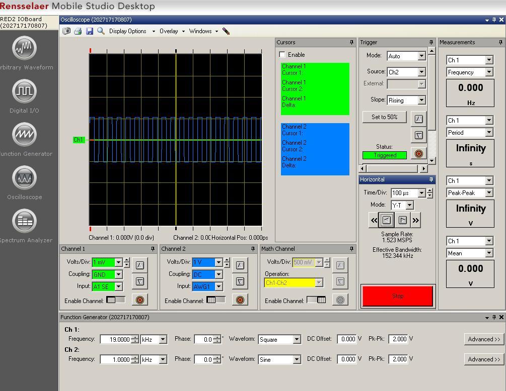 4- RPI Mobile Studio Board generating 19 khz This is the software interface for the RPI