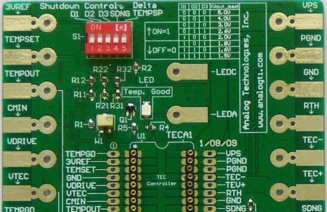 TECEV0 TEC Controller Evaluation Board TECEV0 By Gang Liu BOARD DESCRIPTION The TEC controller evaluation board TECEV0 is consisted of a complete tuning and application circuit for driving a TEC.