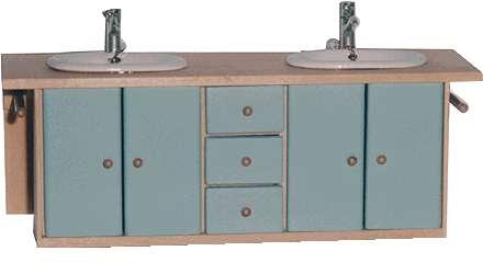 Alternatively two basins may be used together to create an impressive double vanity unit.