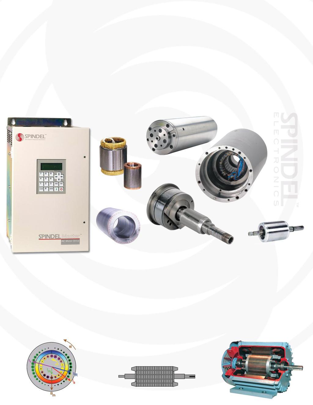 High Frequency/Precision Drives by Design SPINDEL Master is a line of universal high frequency drives, suited for operation of a wide range of phase AC motors, from standard low speed motors rated 50