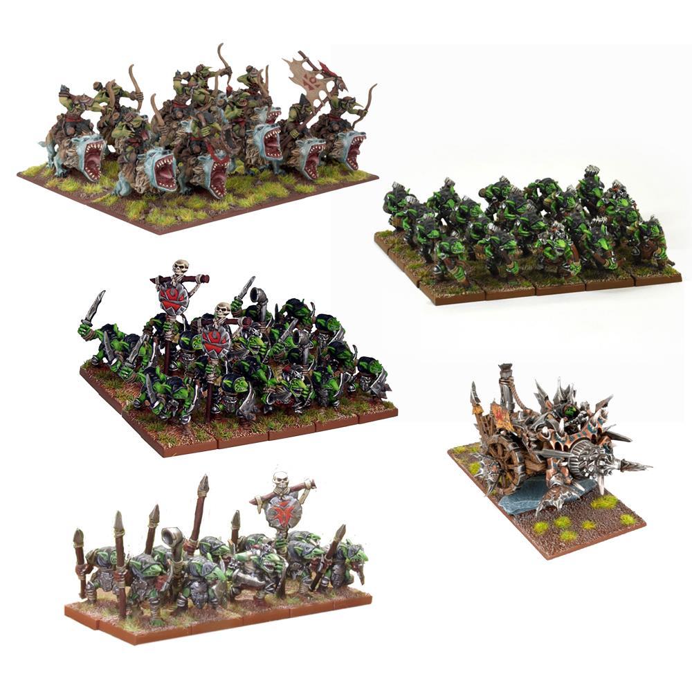 MGKWG100 Goblin Starter Force $84.99 Small, unpleasant and spiteful, Goblins are often written off by those who know no better as simply the weaker serving class of the Orc race.