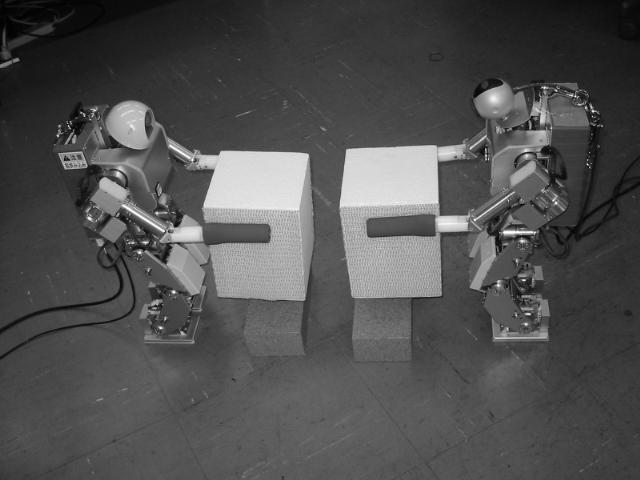 2 Cooperative Transportation by Humanoid Robots Learning to Correct Positioning (a) Direct transfer (b) Trunk-based transfer Figure 1: Two kinds of tasks.