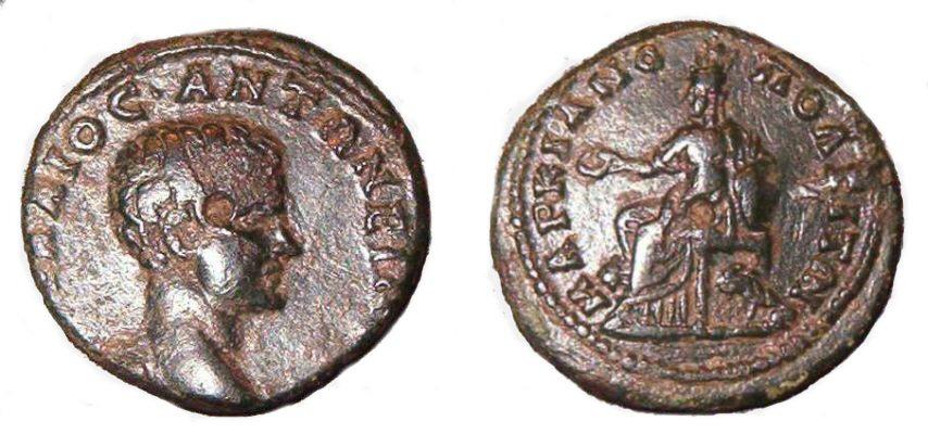 Diadumenian Intermediate coins from Marcianopolis There are a series of coins issued for Diadumenian in Marcianopolis that can be seen to lie between the sizes of the smallest 1 assarion size and the