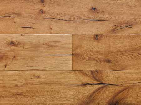 boards, which are full of knots and cracks to add character and enhance the appearance of natural imperfection.