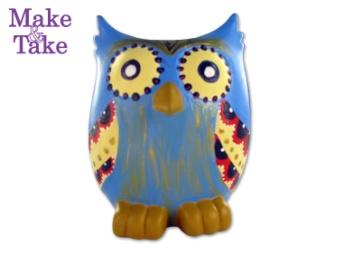 Item # 1221 "Hoot Owl Bank" Acrylic/ Take Home Item # 2740 "Sports Cup" Acrylic/ Take Home