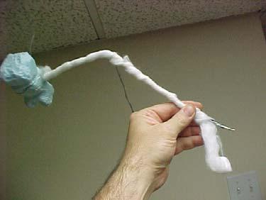 This wire will support the skin (towel/cheese cloth) and give the bat