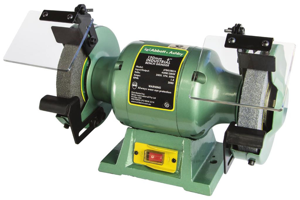Operating Manual 6 Industrial Bench Grinder ATBG280/6 804531 40 Year Australian Heritage The reputable name in bench grinders for 40 years Protect yourself and others by observing all
