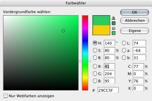 Color Systems: Defining Colors for Digital Image Processing Page 7 of 7 The options H, S, and B in the color picker dialog in Adobe Photoshop allow you to choose your colors according to the HSB