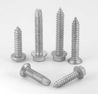 Flex Technology for Aluminum Applications AllFlex 302 Stainless Steel Fasteners Material: 302 stainless steel Finish: Stalgard GB (Galvanic Barrier) coating Thread/Point Styles: Type B or AB thread