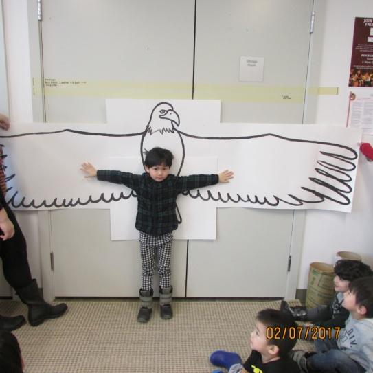 We have been learning about eagles with the children since January, through a number of different explorations.