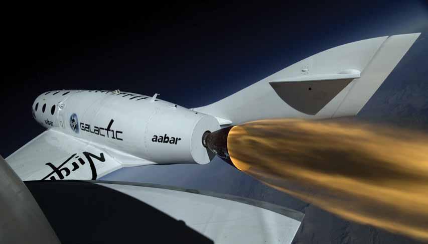 Suborbital Spaceflight Virgin Galactic s SpaceShipTwo makes its first powered flight, breaking the speed of sound. Image courtesy of Virgin Galactic.