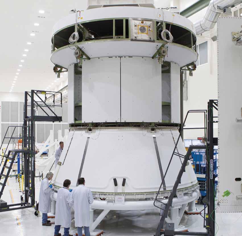 The test module serving as the Orion service module on the