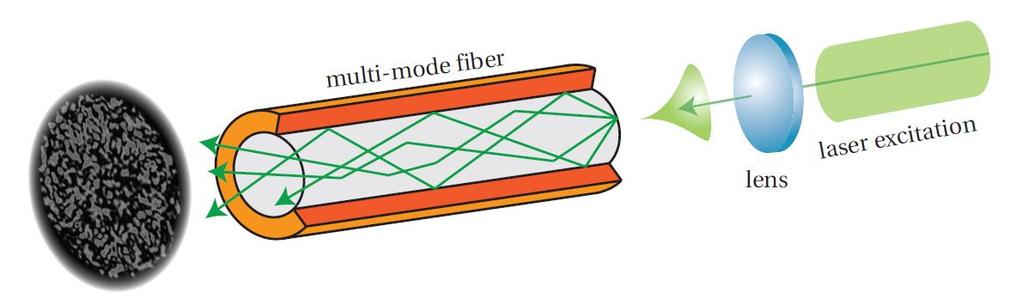 Propagation of coherent waves in a multi-mode fiber Lens Is it