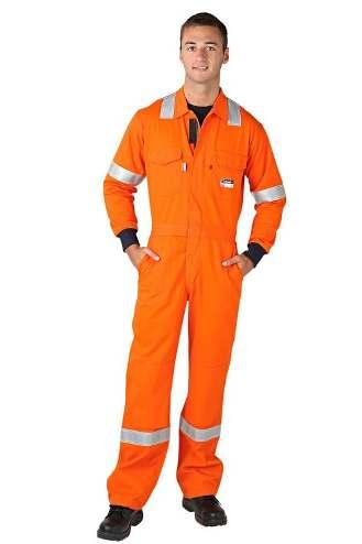 environment. Description: HRC 2, ATPV 16.4cal/cm² Coverall with zipper and 2 breast pockets.