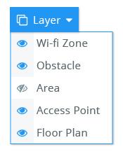 Device Information For each AP placed on floor plan, there are couple options