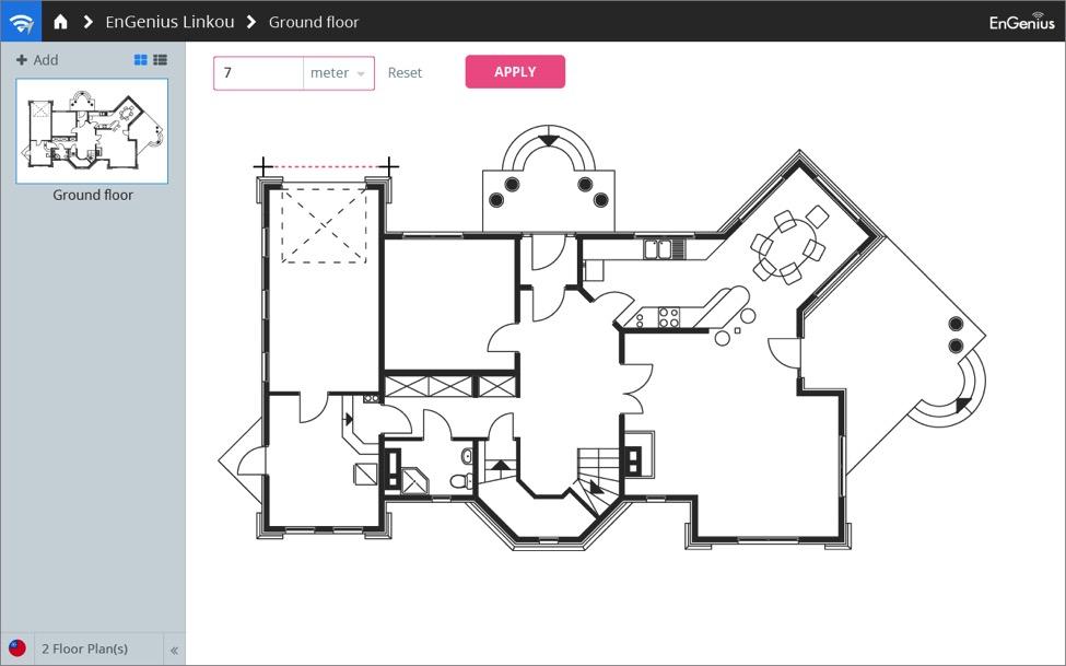 Scale Floor Plan Click SET SCALE and draw a line on floor plan You will want to set the scale based on the longest vertical distance on your project.