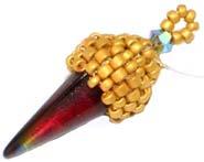 When passing your needle through bead #1 make sure that you pass through the bead in the