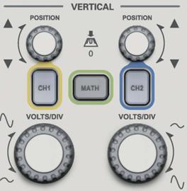 Basic Operation 2.7 Vertical System 2.7.1 Vertical Controls Vertical controls can be used to display and remove waveforms, adjust vertical scale and position, set input parameters and perform math calculations.