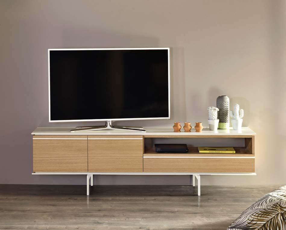 LINE TV UNIT LITV1802 Designed by Tagged, Line TV Unit 180 One is a light, thin and clean cut TV unit
