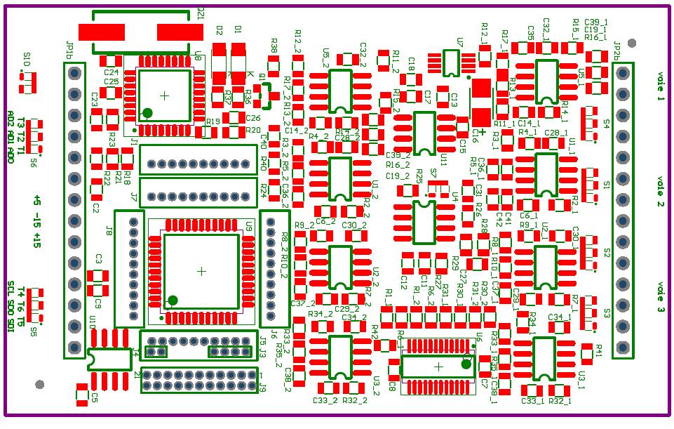 8.4. Schematic pin out GND SDi SDo SC GND +15-15 5 GND CS_Ad0 CS_Ad1 CS_Ad2 GND JP1 1 2 3 4 5 6 7 8 9 10 11 12 13 14 JP2 1 2 3 4 5 6 7 8 9 10 11 12 13 14 GND GND PID3 MeasSensor3 SGout3 Order3 PID2