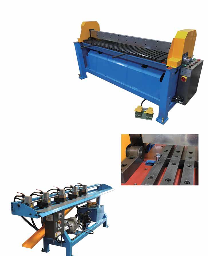 Wrap Brakes Machines equipped with notch locators for one man operation. 6 Ft. Wrap Brake Sheet Width Thickness Operation Flange Type 6 Ft. / 1,825mm Maximum 18 ga. / 1.2mm (Galv.