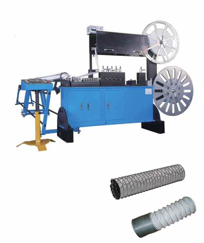 Flexible Tube Machine (MIC) [Patented] Diameter Range 100-300mm /4-20 Coil Width 5mm Coil Thickness 0.5mm /.