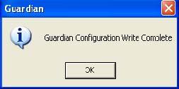 Fig. 5 Click Write Guardian to program radio Fig. 6 Programming of the Guardian is very fast.