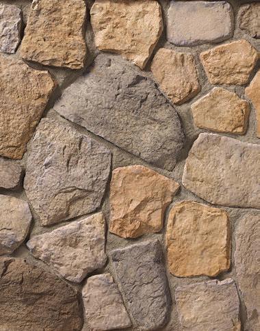 Fieldstone Irregular shapes and a range of color
