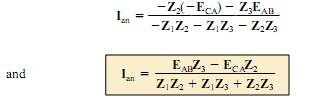 which are rewritten as Using determinants, we have Applying Kirchhoffs voltage law