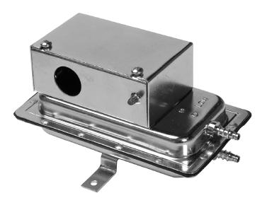 An enclosure cover guards against accidental contact with the live switch terminal screws and the set point