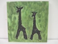 German Two Giraffees Tile,