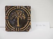 American French French Finnish Tree of Life Tile, not Decorative Motif, 20th