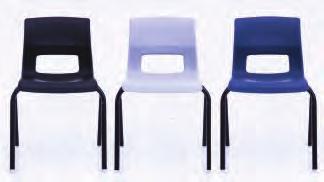 competitive student chairs. The polypropylene shell is flexible and contoured to promote correct posture.