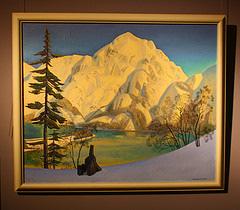 Jan treated us to several paintings but her favourite was painted in 1919 by Rockwell Kent: View from Fox Island, Alaska.