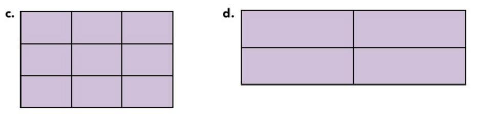 If the quadrilaterals are similar, give the scale factor from each small quadrilateral to the large quadrilateral. 2.