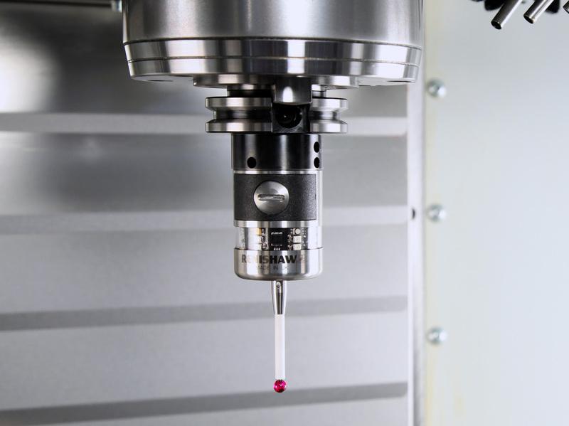 Remove the calibration bar from the spindle and insert the Work Probe in its place.