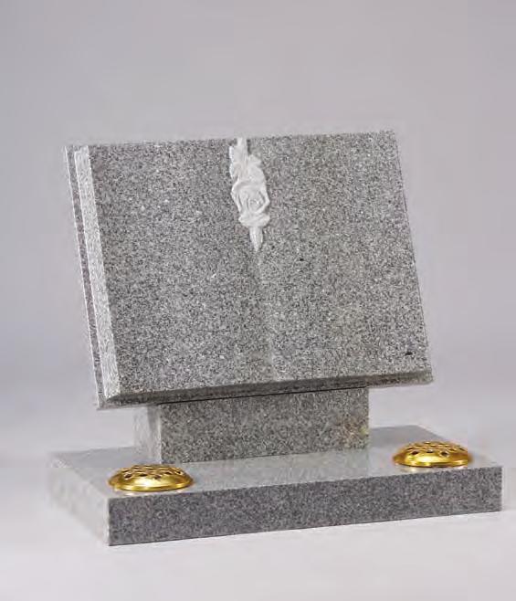 EC131 Dark grey Granite Tablet 18 x 24 x 3 Rest 14 x 15 x 6 Base 3 x 27 x 15 A raised tablet with hand carved and
