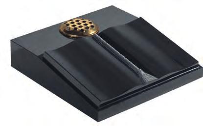 EC252 Dense Black Granite Desk 18 x 18 x 4/2 A desk with an elegant moulded edge.