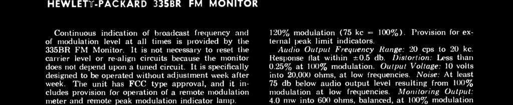 Audio Output Frequency Range: 20 cps to 20 kc.