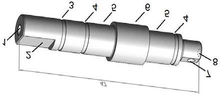 Driving Shaft Design of driving shaft shape is based on the shape and dimensions of driving wheel, see Figure 7.