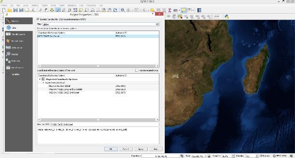 5. On the Fly Reprojection: QGIS allows you to reproject data on the fly. What this means is that even if the data itself is in another CRS, QGIS can project it as if it were in a CRS of your choice.