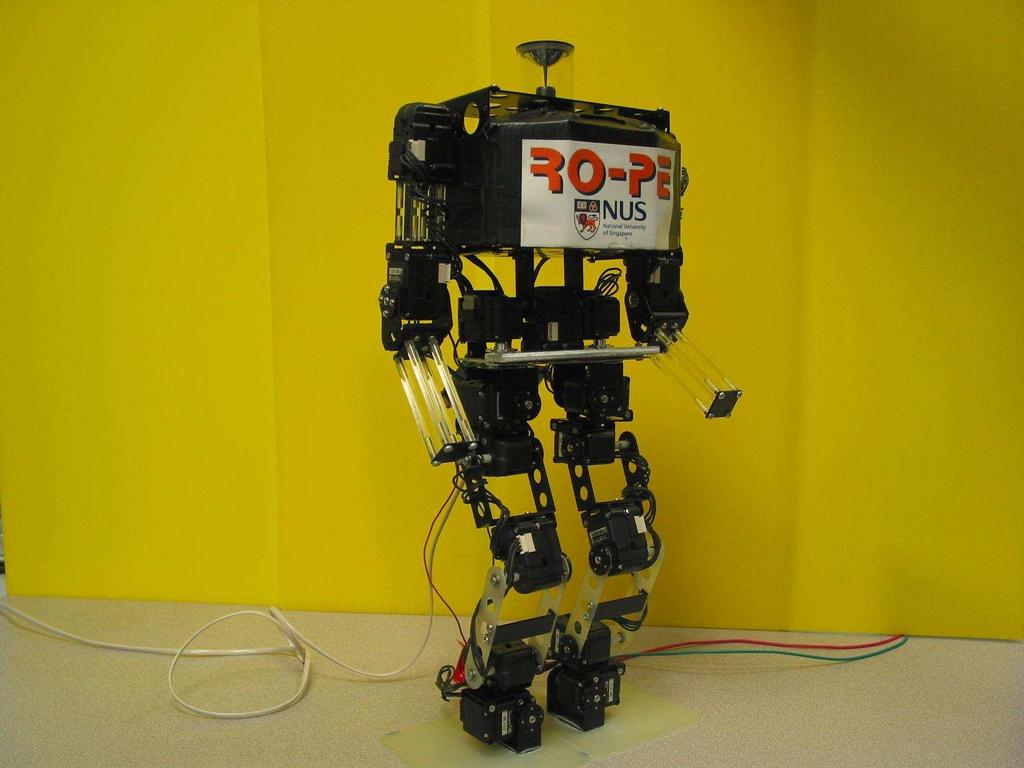 2 Fig. 1. RO-PE-V in its standing position. For a robot to be fully autonomous, it has to contain its own processing unit and sufficient sensors to identify the surroundings.