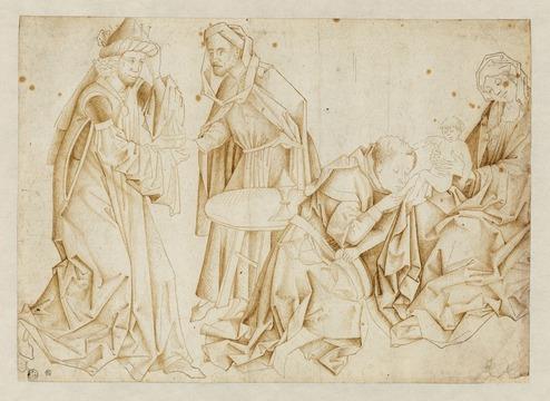 Enluminures is showing Adoration of the Magi (1465-1470) drawing